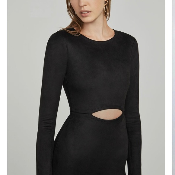 BCBGMAXAZRIA Whitley Dress in Black With Peek-A-Boo Front Cutout - Picture 6 of 13